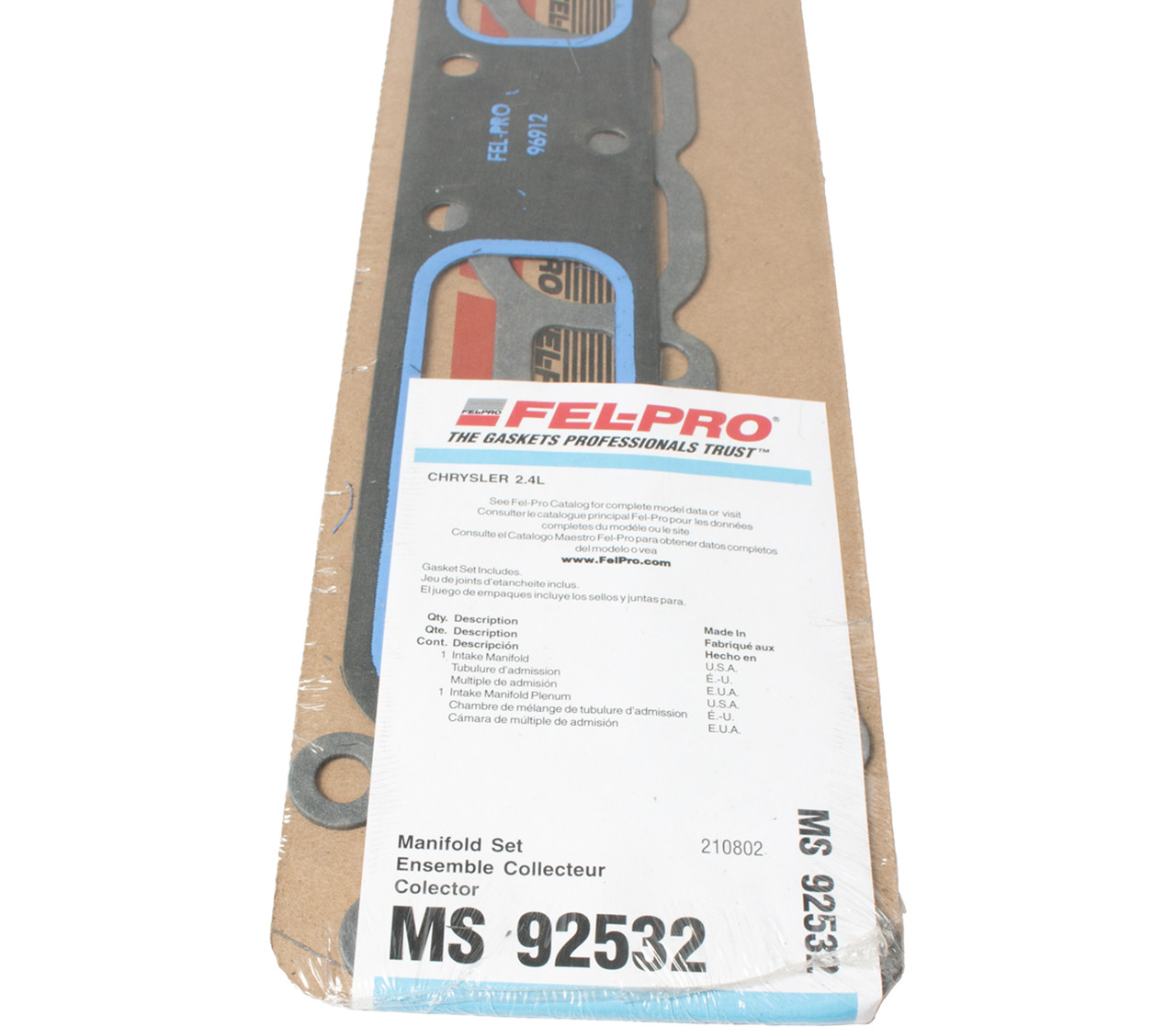 FelPro Intake Manifold Gasket Set Fit 2001-2007 Dodge 4Cyl 2.4L Minivans MS95832 FelPro Intake Manifold Gasket Set Fit 2001-2007 Dodge 4Cyl 2.4L Minivans MS95832