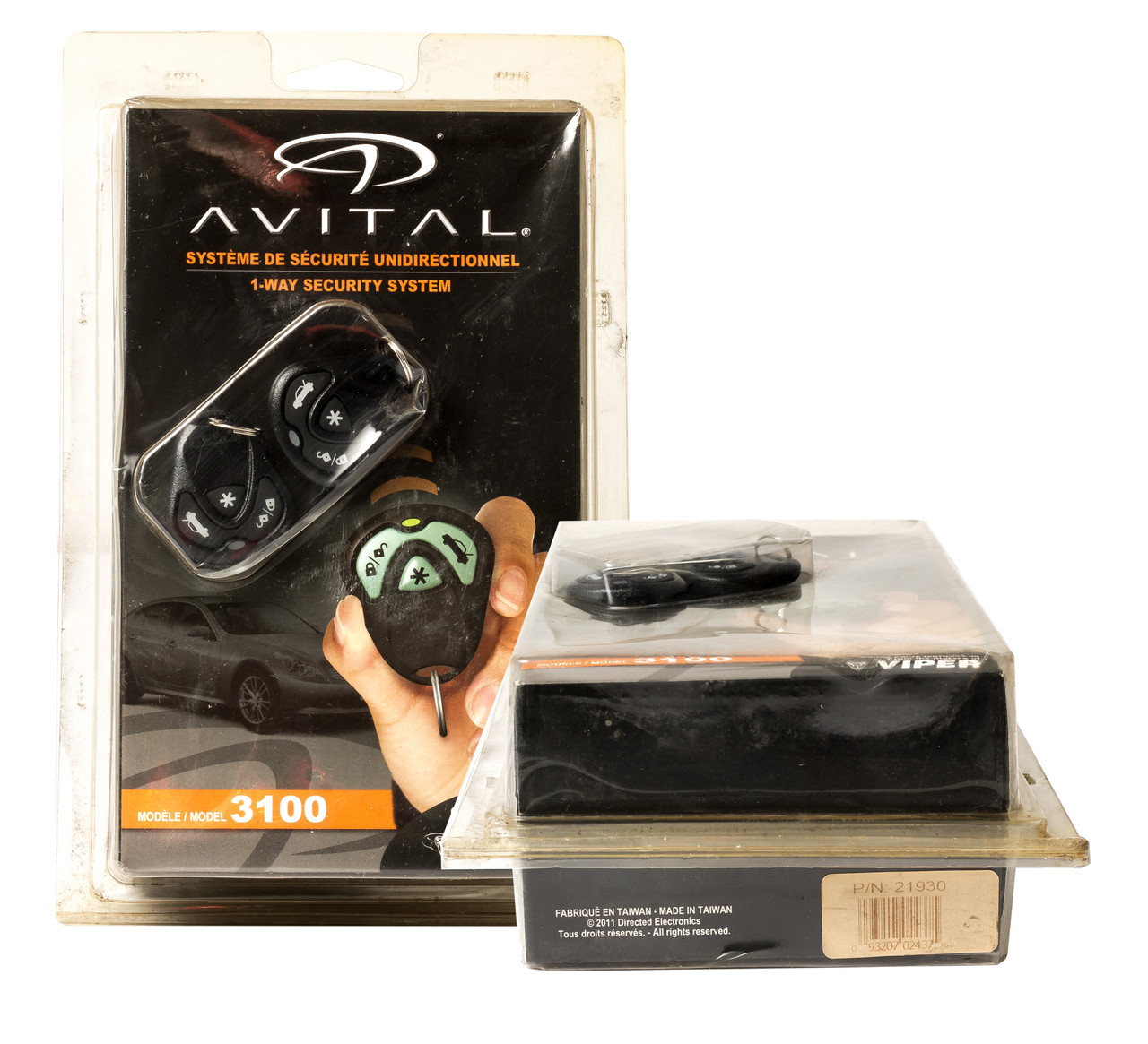 Avital 3100 1-Way Remote 3 Channel Clone Safe Security System Model Number 21930