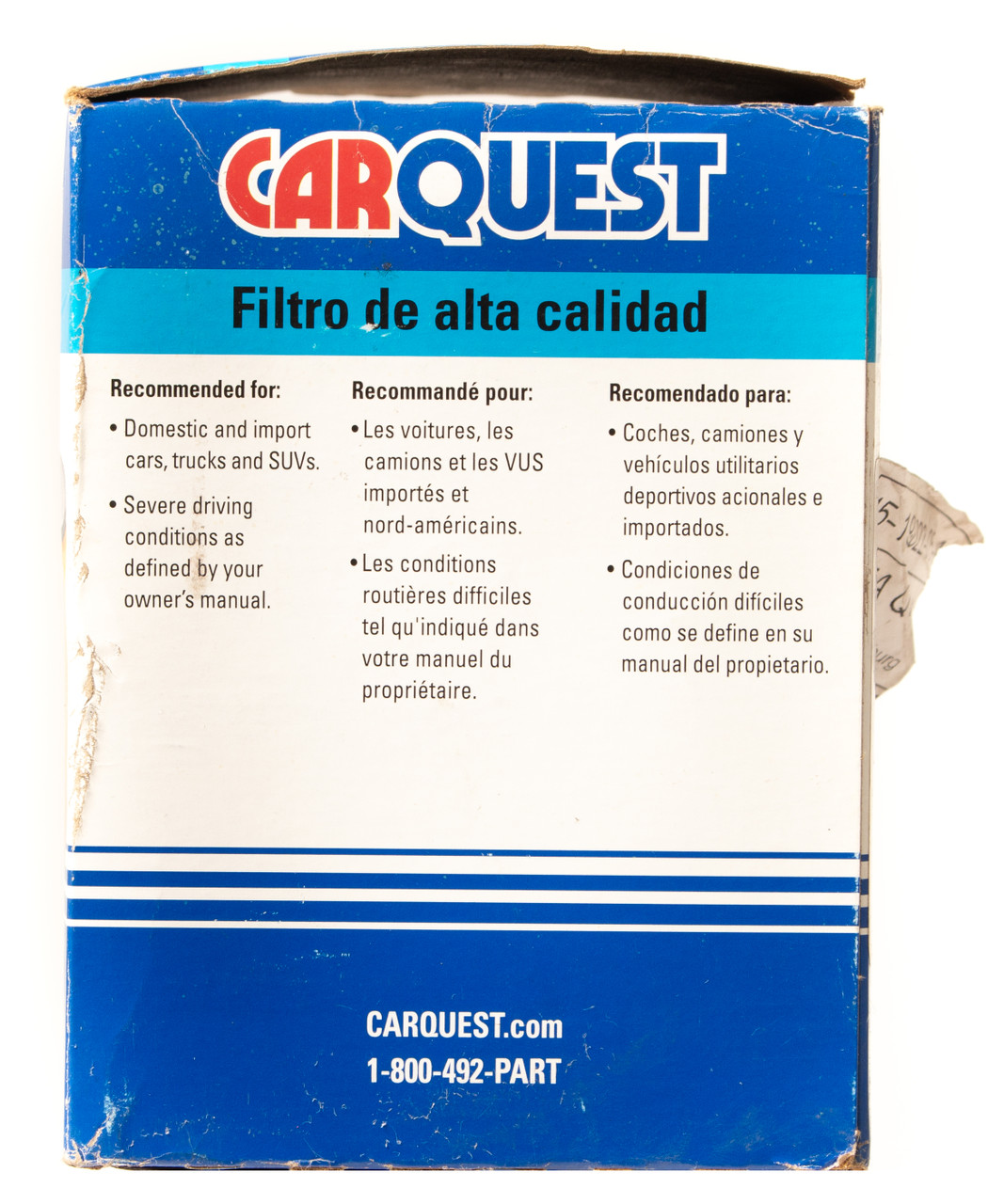 CarQuest Premium Oil Filter 85182 Fits 1984-1990 Peugeot 505 Replaces Wix 51182