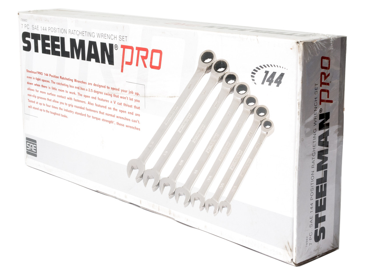Steelman Pro 7 Pcs Standard 144 Position Ratcheting Wrench Set Part Number 78982
