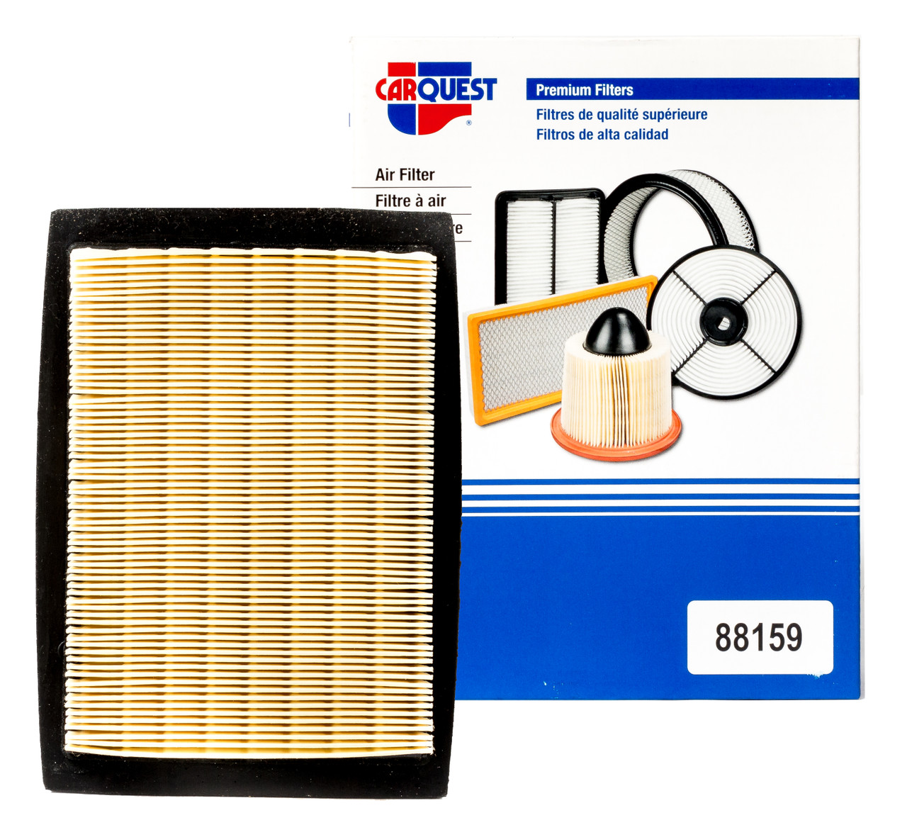 Carquest Premium Engine Air Filter Fits 89-93 Chevrolet Pontiac V6 Engines 88159