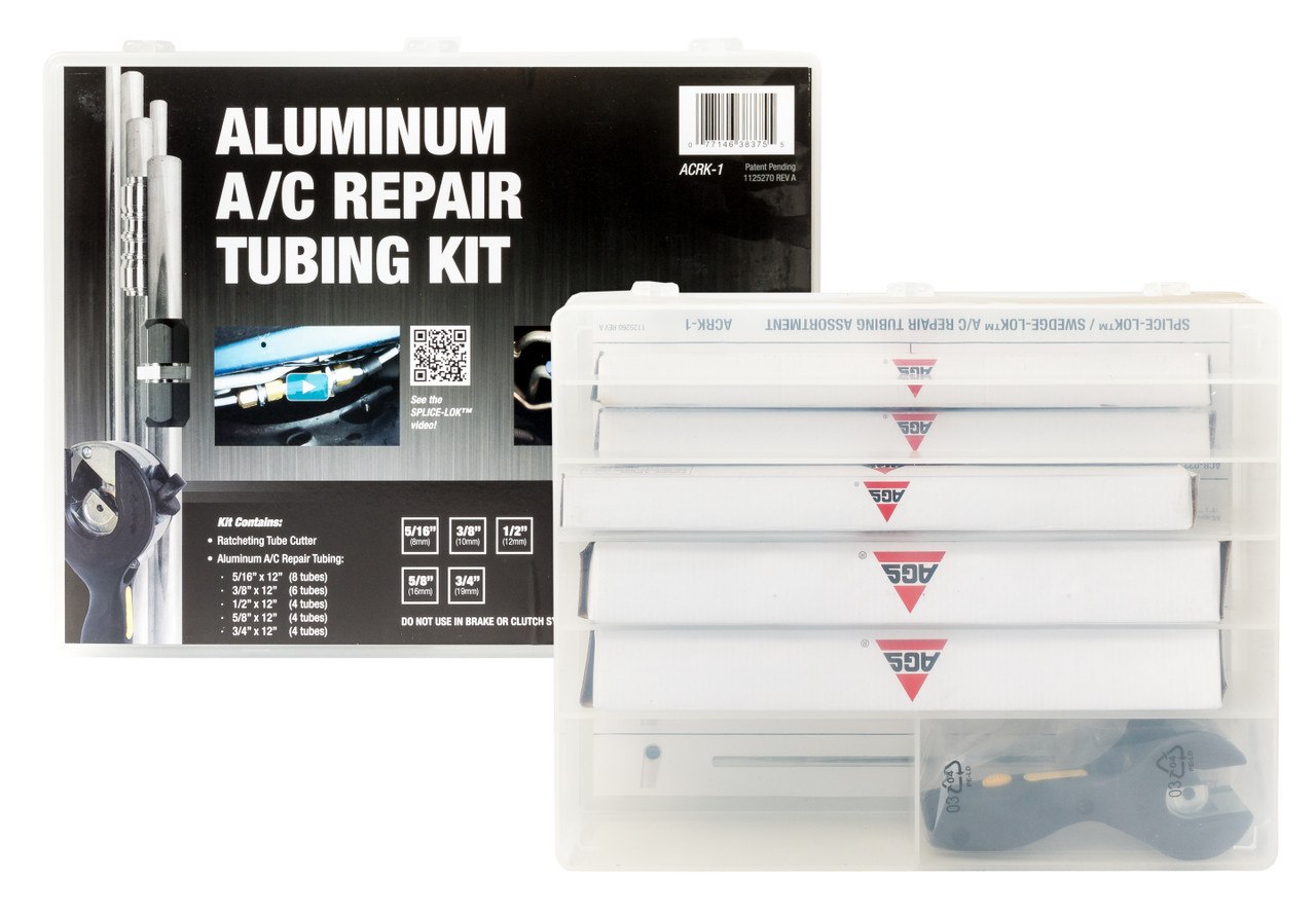 AGS Splice-LOK/Kledge-LOK AC Aluminum Repair Tubing Assortment Kit Part ID ACRK1