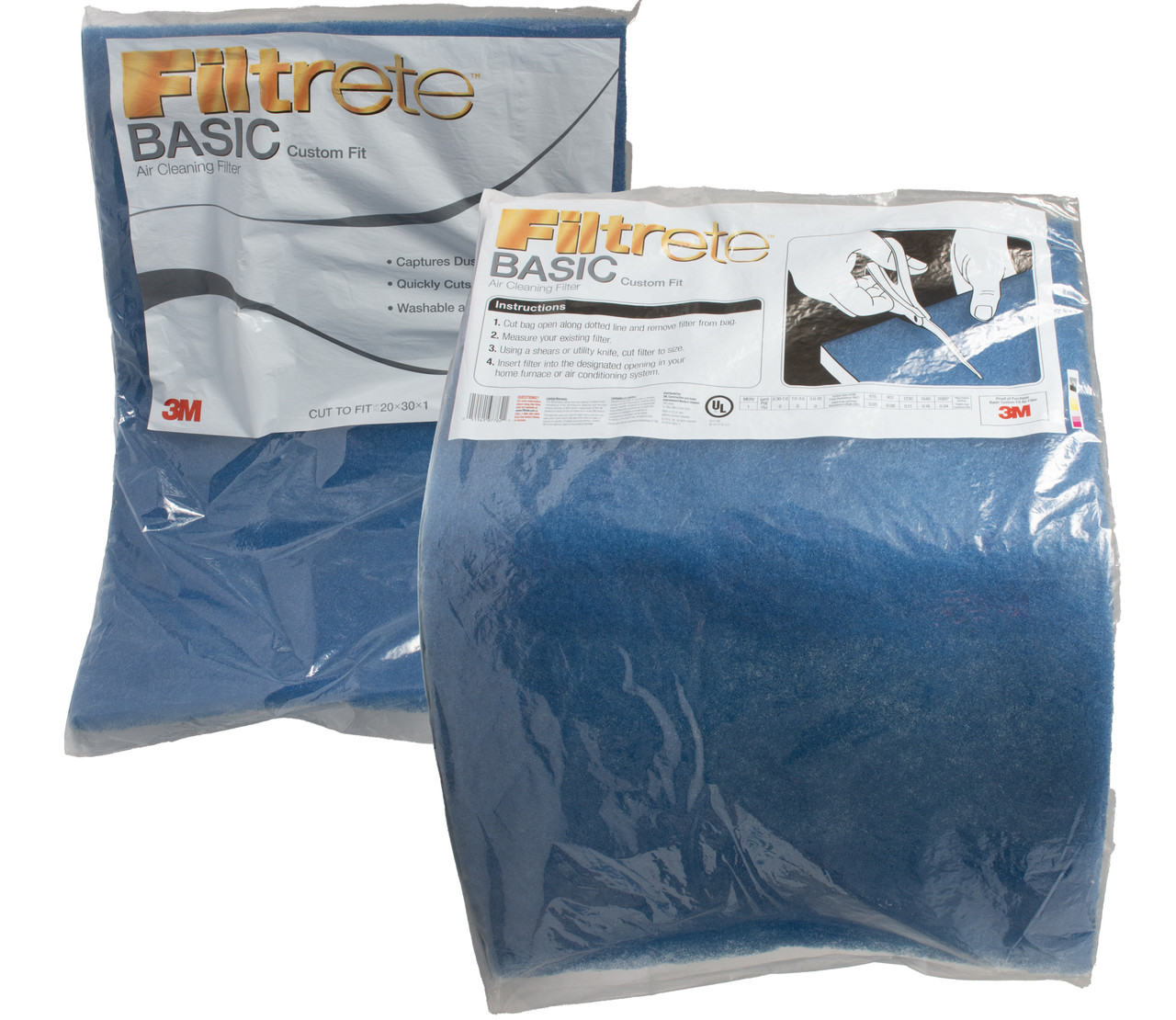 3M Filtrete Reusable Custom FIt Air Purifying Filter 20x30x1 Model Number R10138