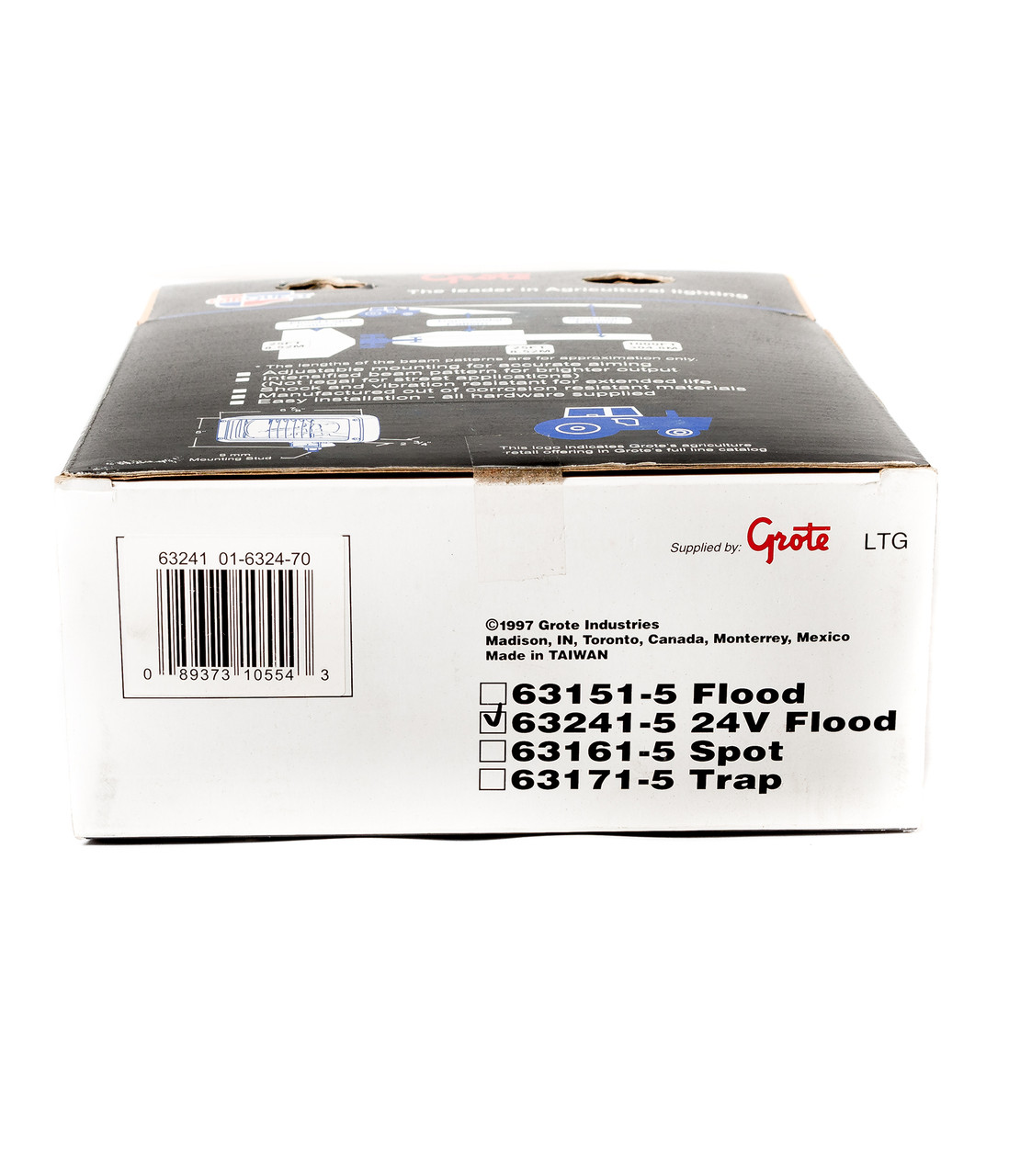Carquest Rectangular Halogen Worklamp Beam Flood Style 24V Farm Equpment 63241-5