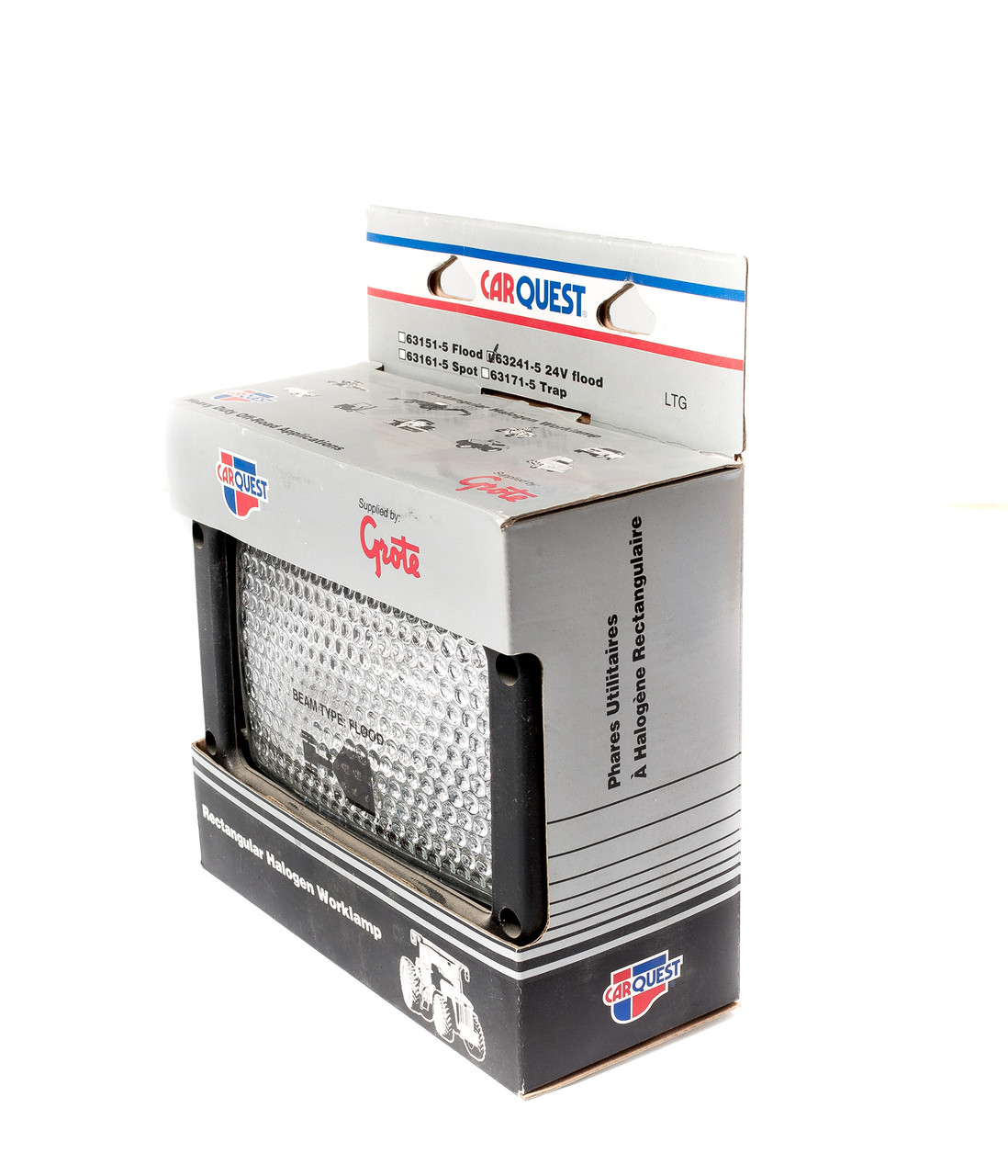 Carquest Rectangular Halogen Worklamp Beam Flood Style 24V Farm Equpment 63241-5
