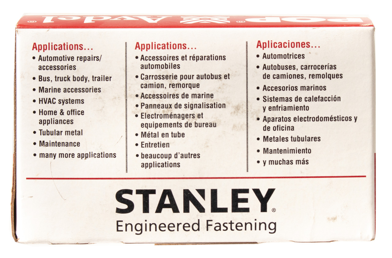 POP Avdel 60483 Blind Aluminum Rivet 5/32" Diameter 1/8"-3/16" Grip Range 500 pc