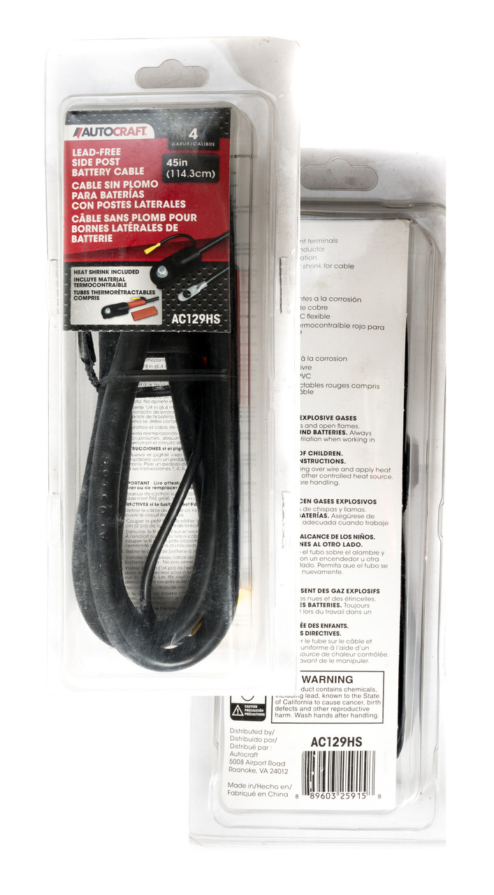 Autocraft Side Post Battery Cable Fits 1966-05 Buick GMC Oldsmobile Part AC129HS