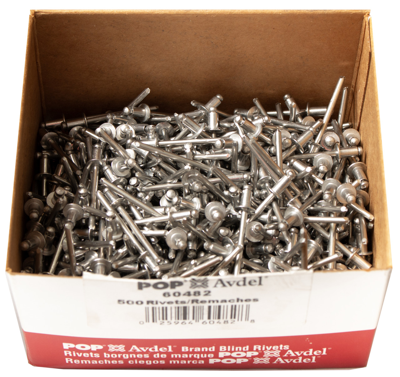 POP Avdel 60482 Blind Aluminum Rivet 5/32" Diameter 1/16"-1/8" Grip Range 500 pc