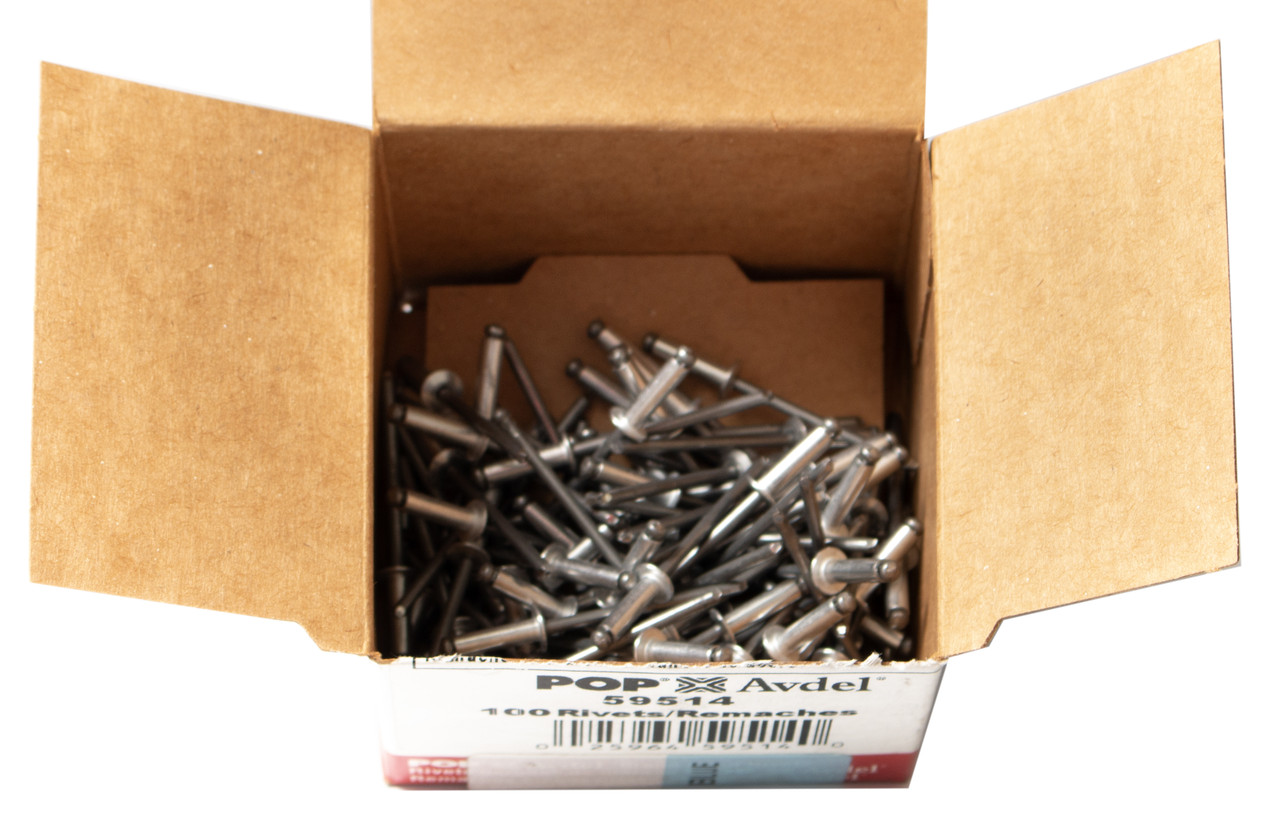 POP Avdel 59522 Blind Aluminum Rivet 1/8" Diameter 1/4"-5/16" Grip Range 100 pcs