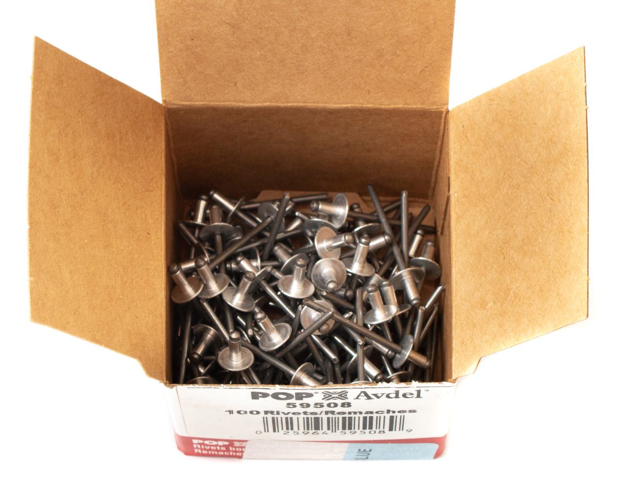 POP Avdel 59508 Blind Aluminum Rivet 1/8" Diameter 1/16"-1/8" Grip Range 100 pcs