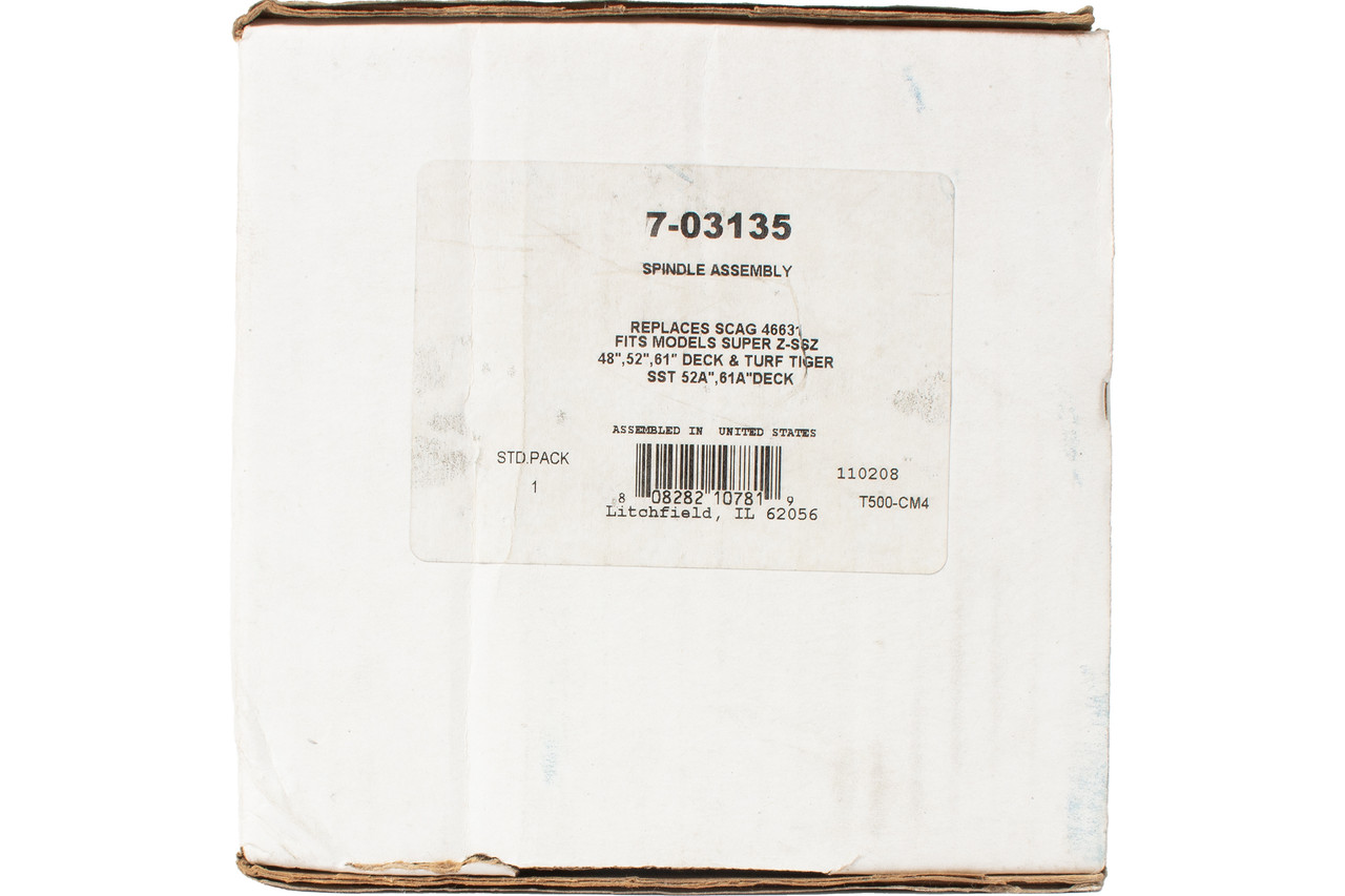 Prime-Line Power Equip Spindle Assembly 7-03135 Replace Scag 46631 Oregon 82-325