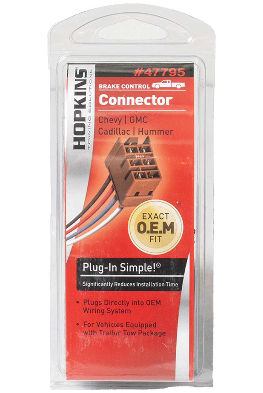 Hopkins Brake Control Connector Plug-in Simple Compatible Adapter Model ID 47795
