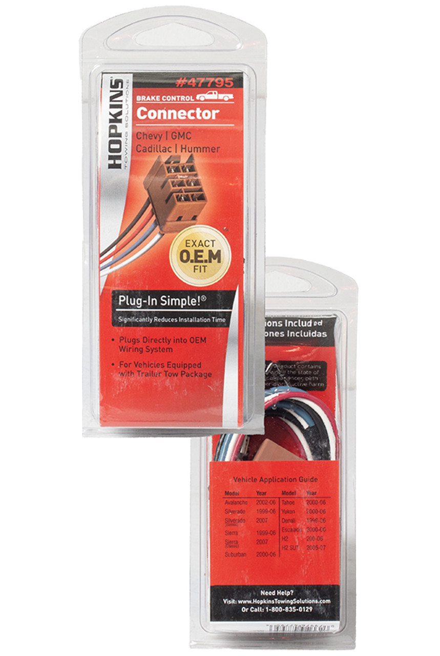 Hopkins Brake Control Connector Plug-in Simple Compatible Adapter Model ID 47795