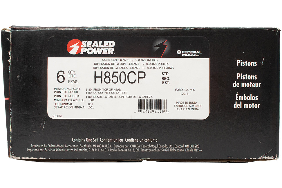 Sealed Power Piston Set Fits 1997-2006 Ford F-Series Pickups V6 4.2 Model H850CP