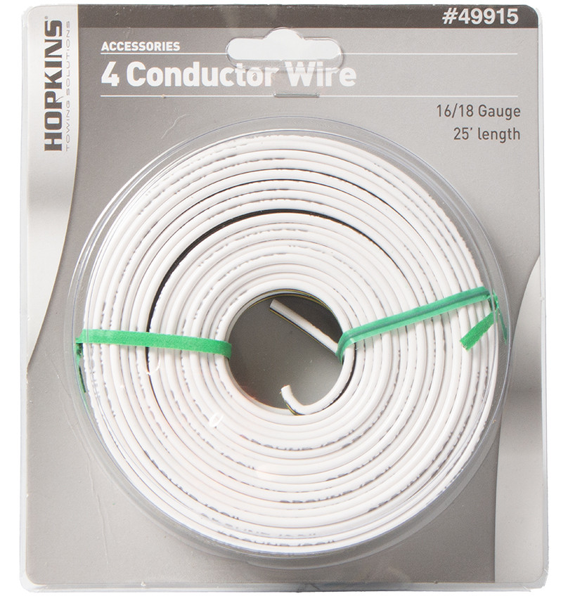Hopkins Towing Solutions 4 Conductor Wire 16/18 Gauge 25 Ft Length Part ID 49915