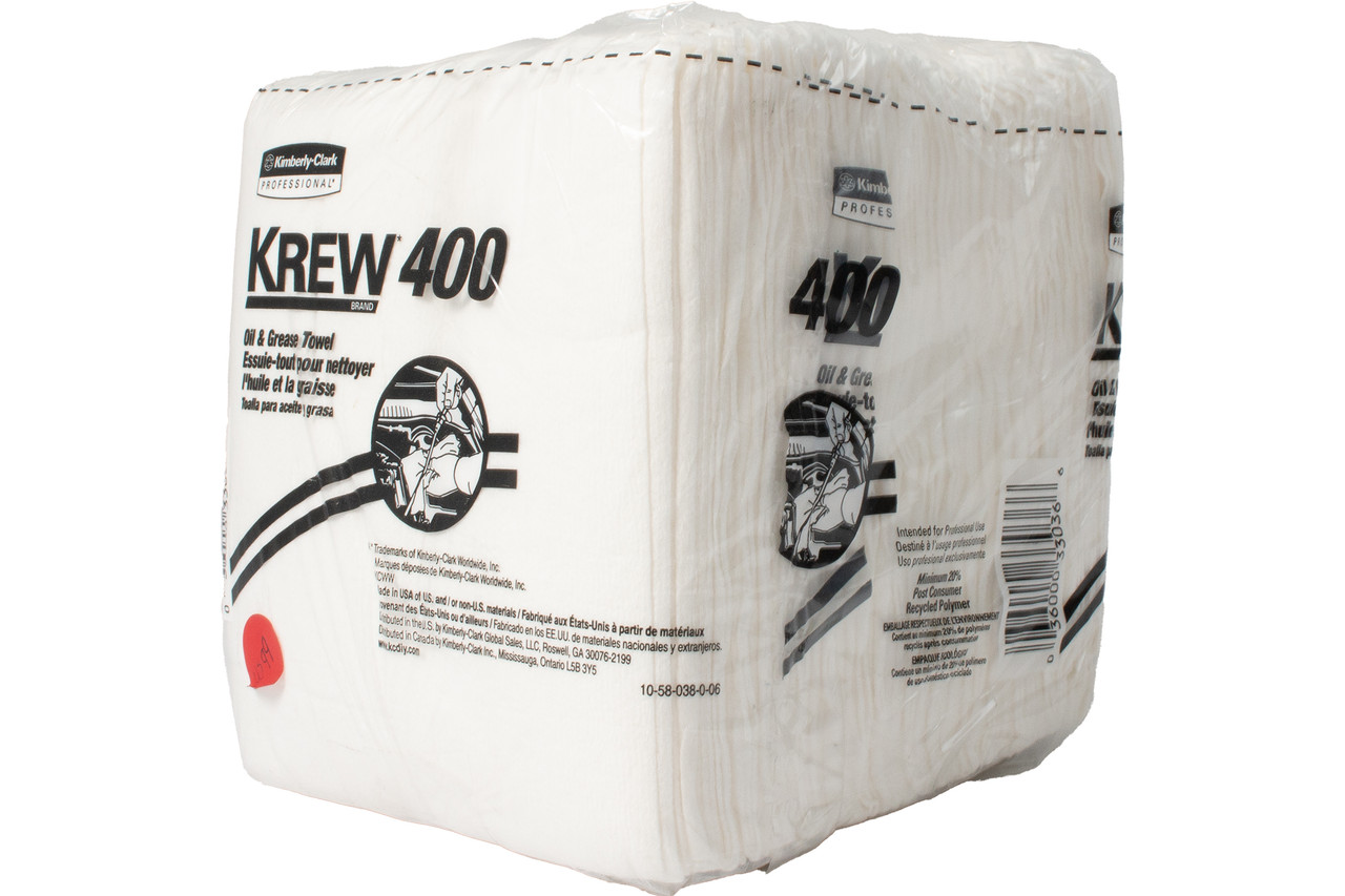 Kimberly-Clark Krew 400 Oil & Grease Towels 1 Ply 12.5 X 14.4" Part Number 33036