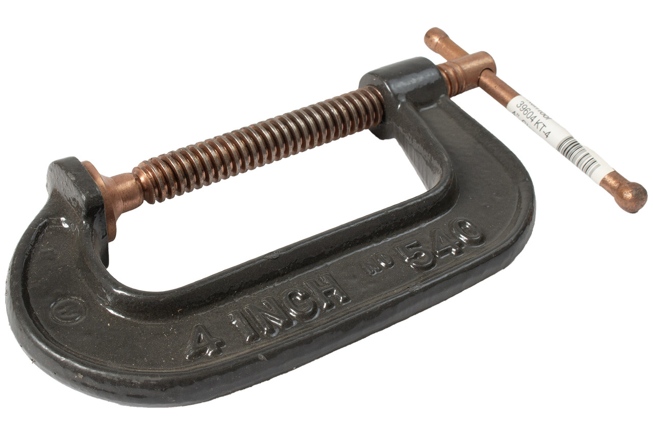 Ken Tool 4" Standard C-Clamp Rugged Ductile Iron 9" x 4" x 1" Model Number 39604