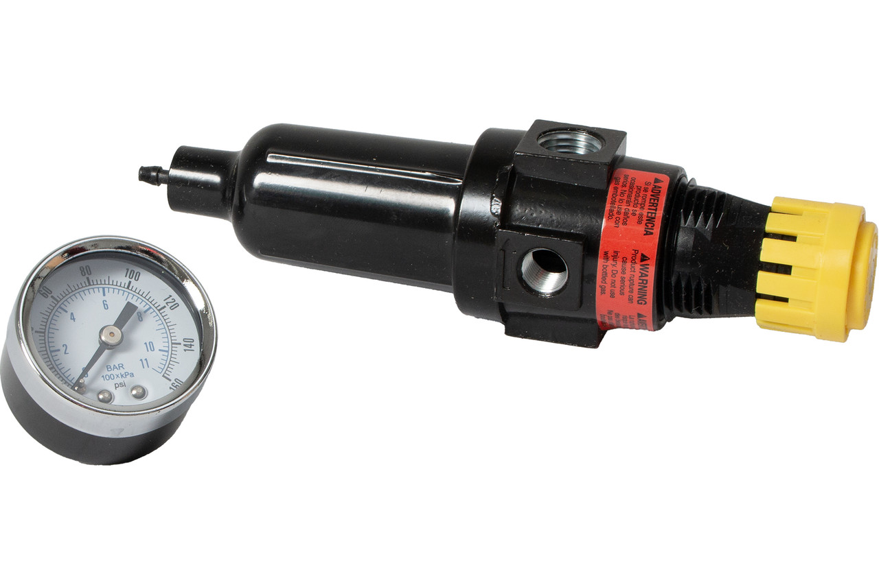 Samson Replacement 1/4in Mini Piggyback Fuel Filter Regulator Gauge Assembly 955