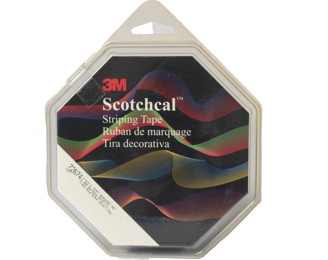 3M Scotchcal Striping Tape 1/4 Inch x 150 Foot Roll Burgundy Metallic Part 72674