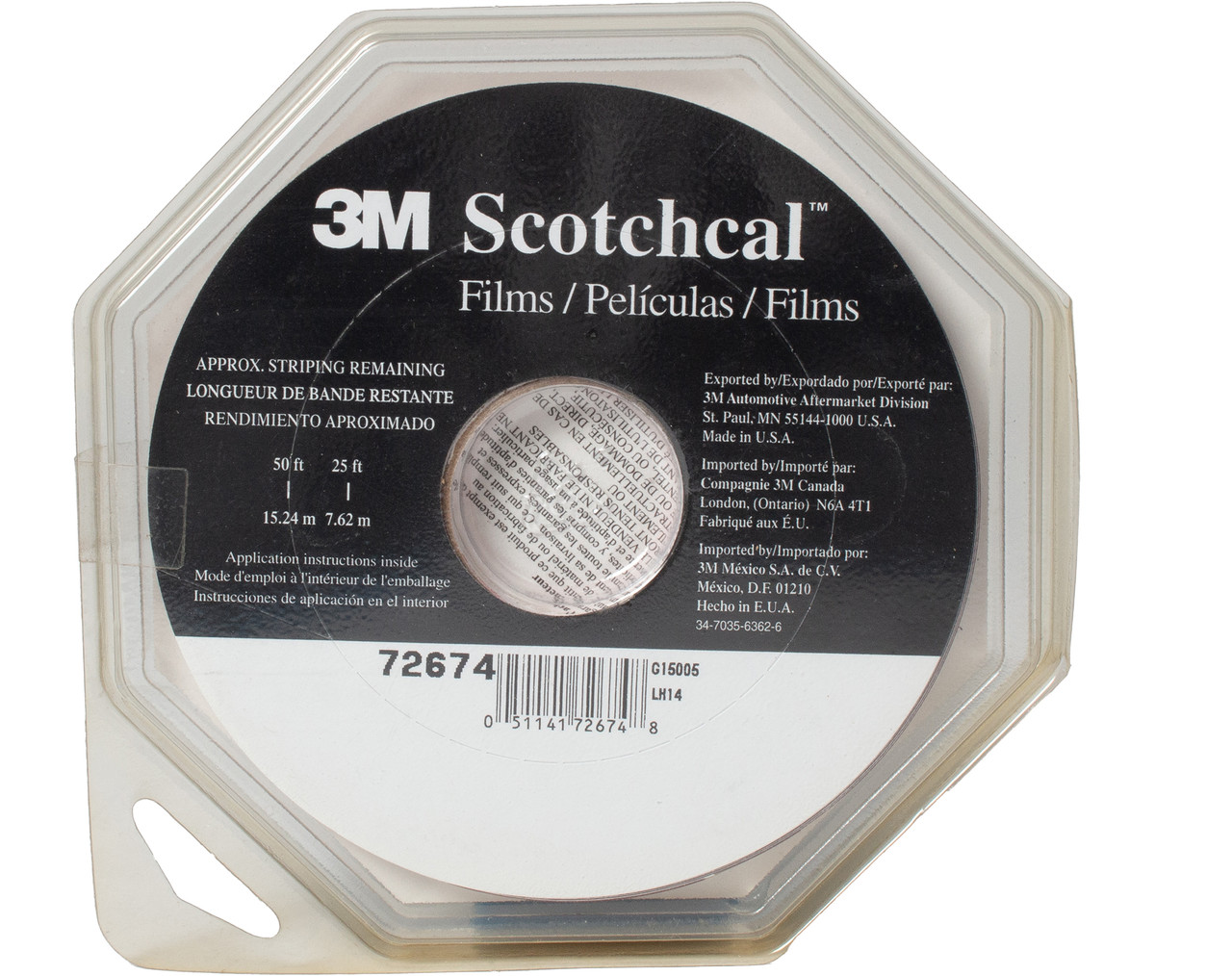 3M Scotchcal Striping Tape 1/4 Inch x 150 Foot Roll Burgundy Metallic Part 72674