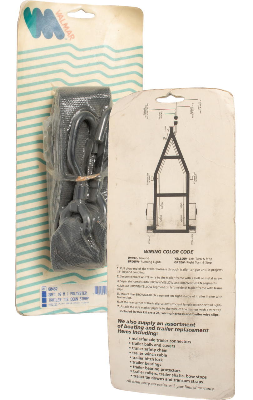 Valmar Marine Polyester Trailer Tie Down Strap 20 Feet 6.0m Length Part ID 80452