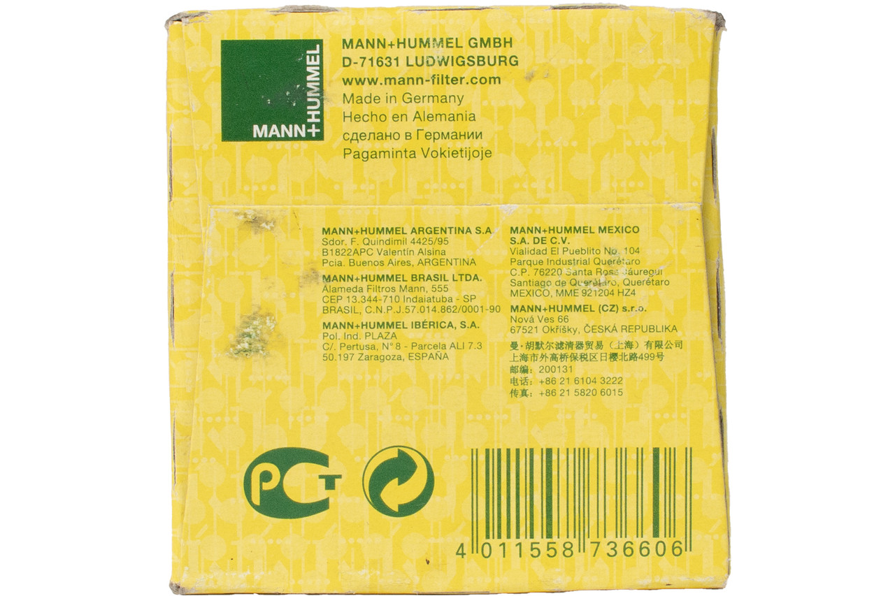 Mann Hummel Replacement Oil Filter Fits 1986-89 Ford Taurus V6 3.0L Part W719/36