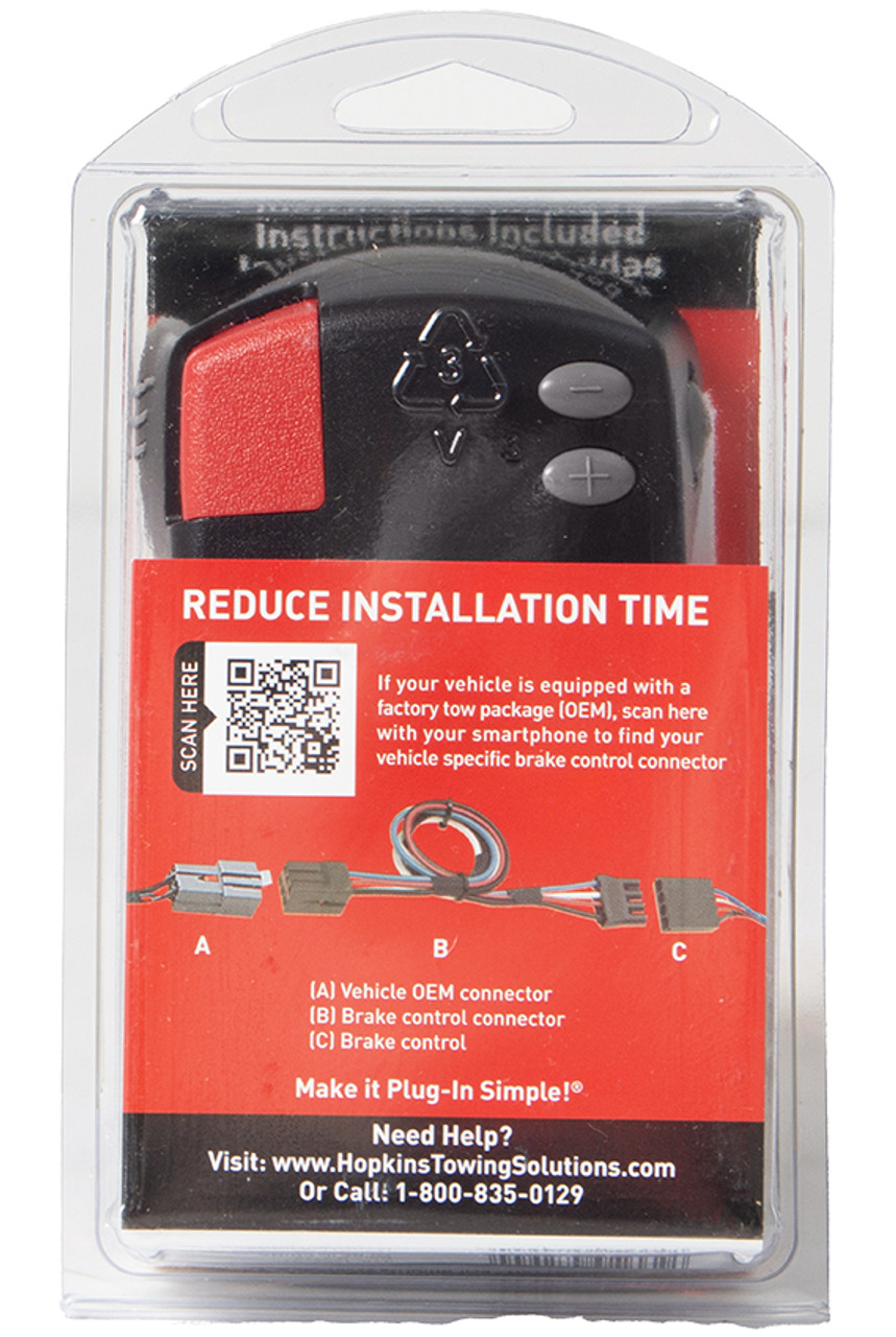 Hopkins Agility Brake Control Connector Plug-in Simple Compatible Model ID 47294