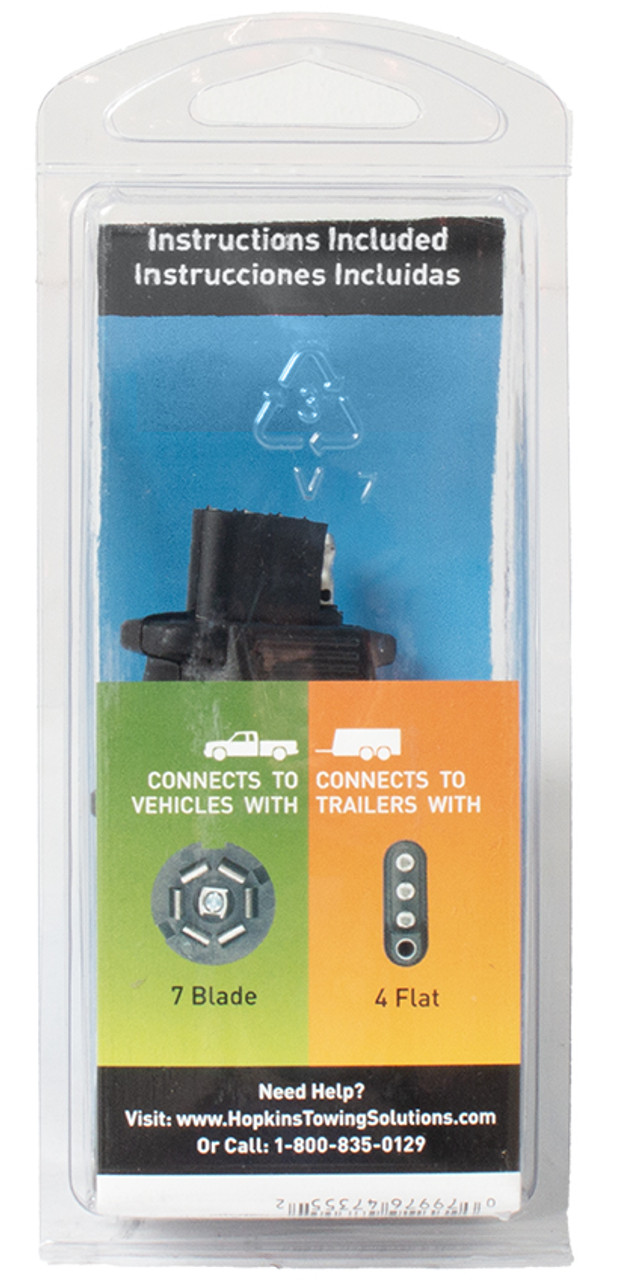 Hopkins Towing Solutions Adapter 7 Blade x 4 Flat LED Test Lights Model ID 47355