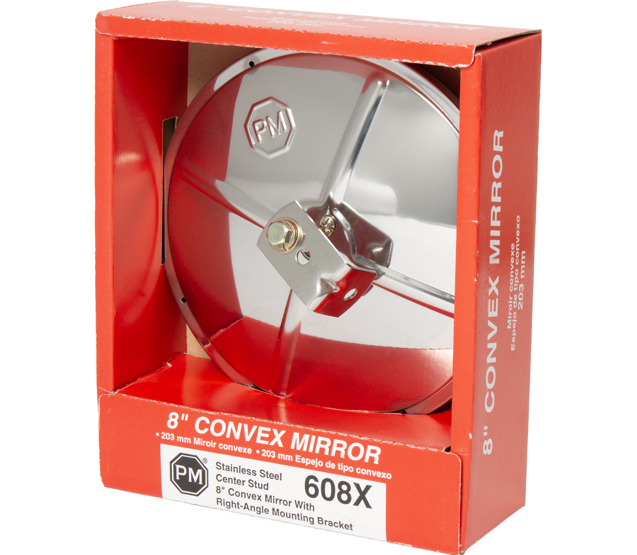 Peterson 8in Convex Mirror HD Design Right-Angle Mounting Bracket Kit Model 608X