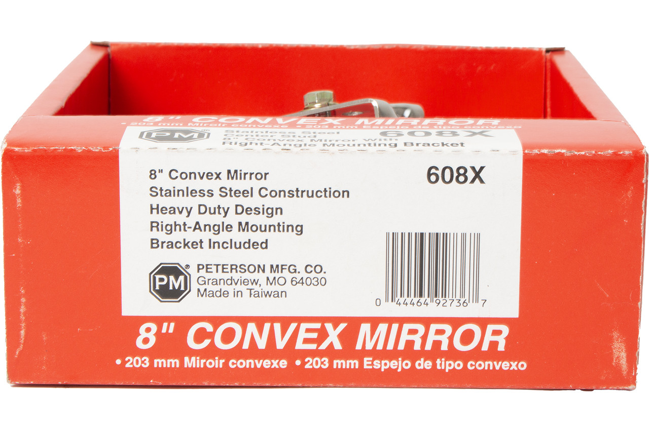 Peterson 8in Convex Mirror HD Design Right-Angle Mounting Bracket Kit Model 608X