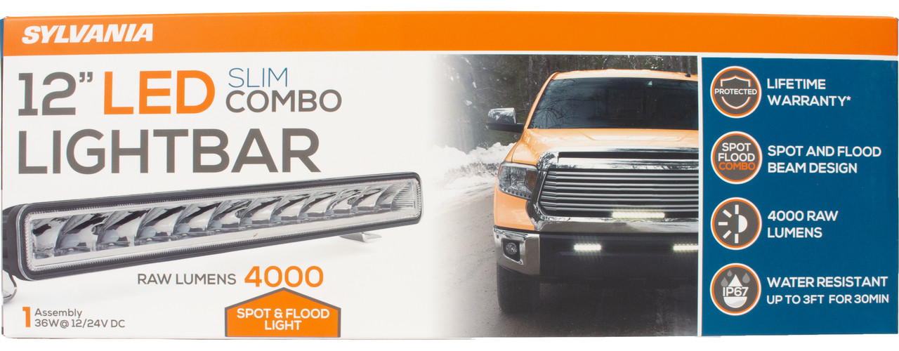 Sylvania 12" Slim Combo LED Light Bar Spot Flood Light Part Number SLIM12INCB.BX