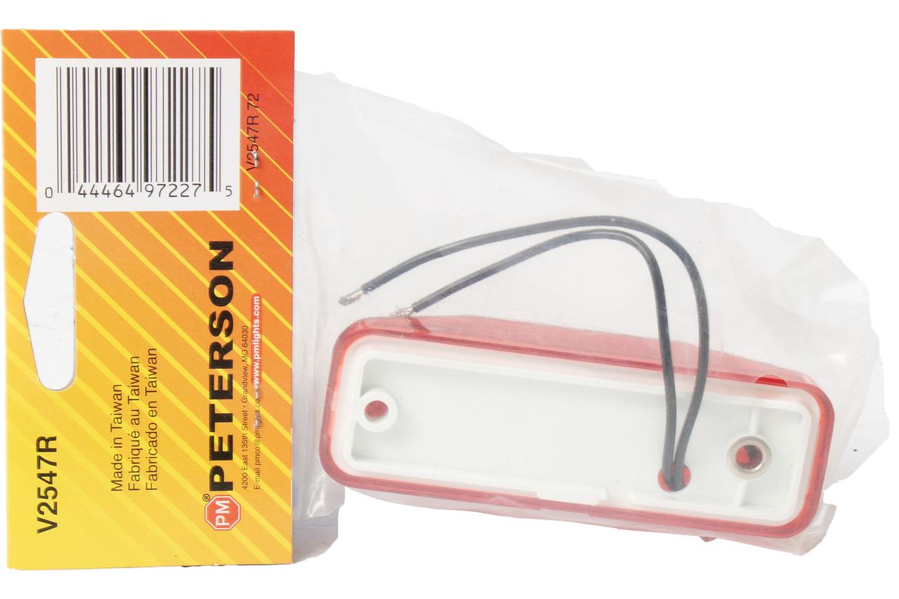 Peterson Clearance Side Marker Light Surface-Mounted Fits Trailers Trucks V2547R