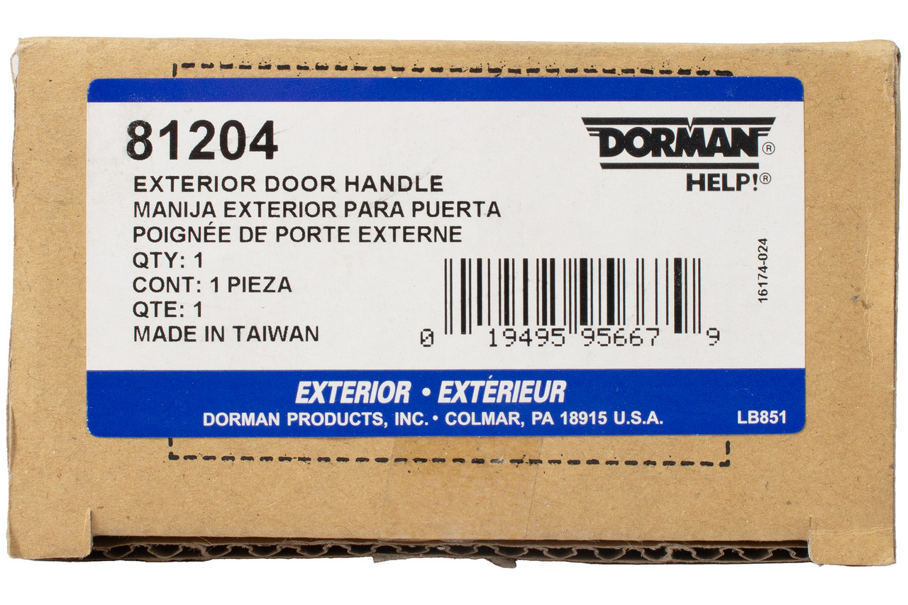 Dorman Front Left Exterior Door Handle Fits 2012-2019 Nissan Versa Part ID 81204