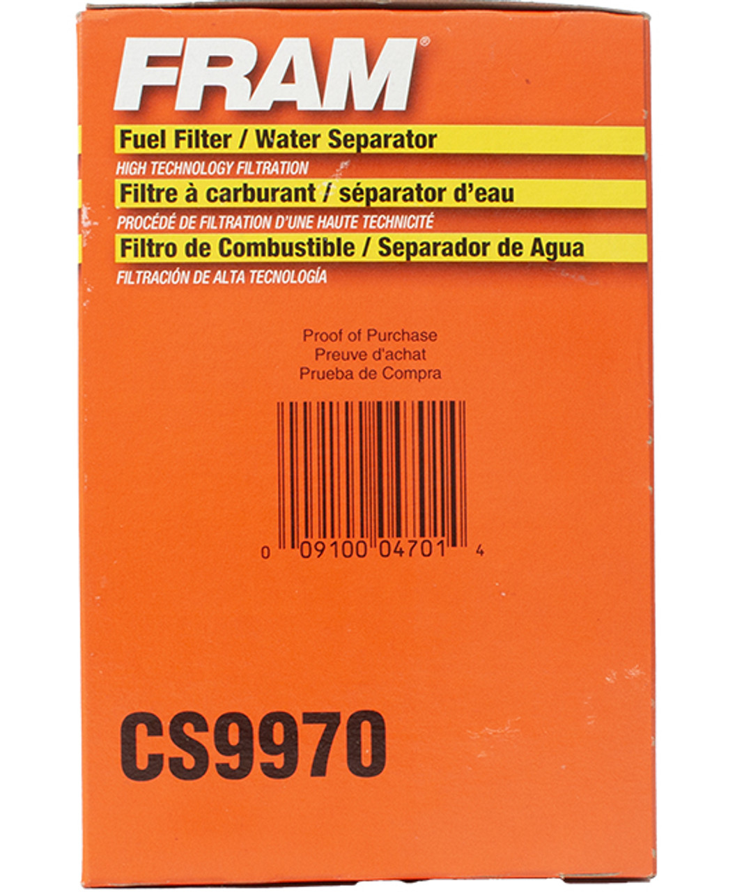 FRAM Fuel Water Separator Filter Fits International Champion Bus Model ID CS9970