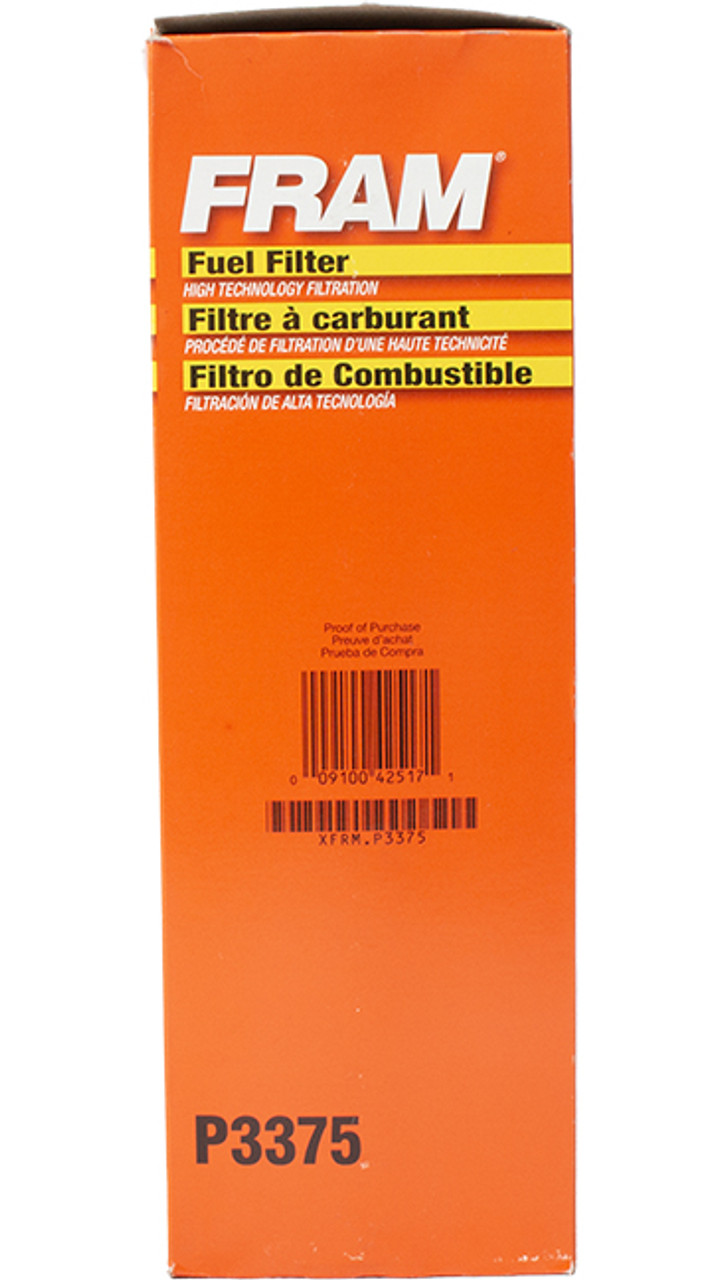 FRAM Replacement Fuel Filter Fits 1989-2011 Kenworth Med/HD Trucks Part ID P3375