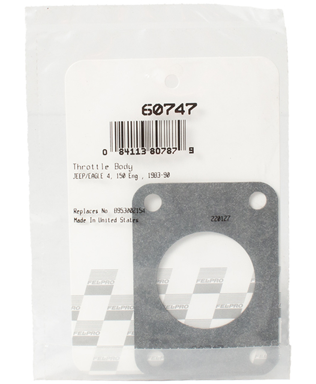 FelPro Throttle Body Mounting Gasket Fits 86-90 Jeep Cherokee L4 2.5 Model 60747