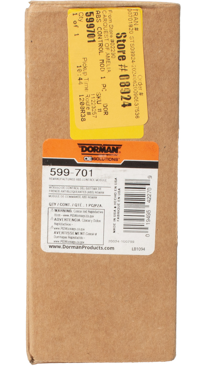 Dorman ABS Control Module Fits 2000-02 Chevrolet Tahoe Suburban Model ID 599-701