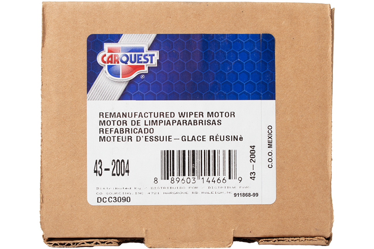Carquest Remanufactured Front Wiper Motor Fits 1997-01 Toyota Camry Part 43-2004