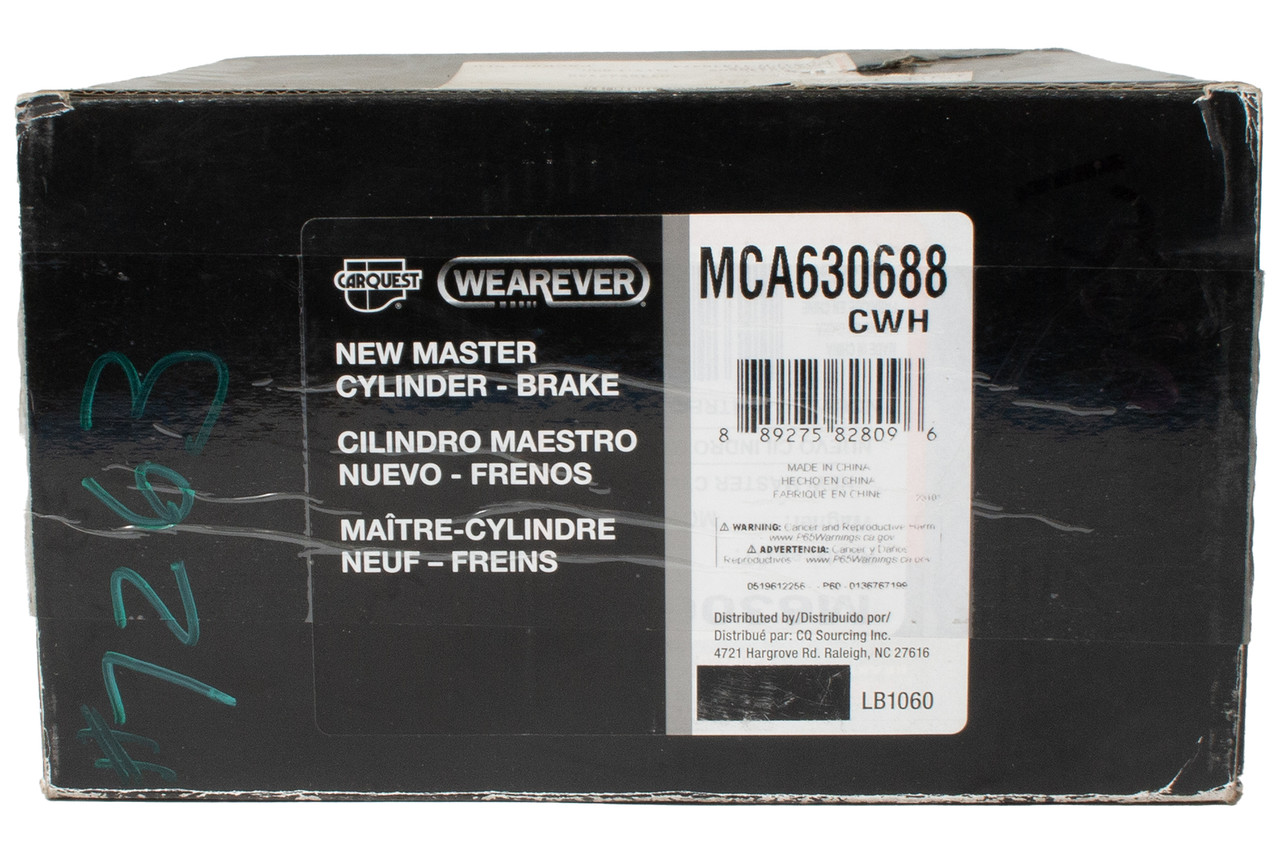 Carquest Wearever Master Cylinder Fits 2006-07 Workhorse Med/HD Trucks MCA630688