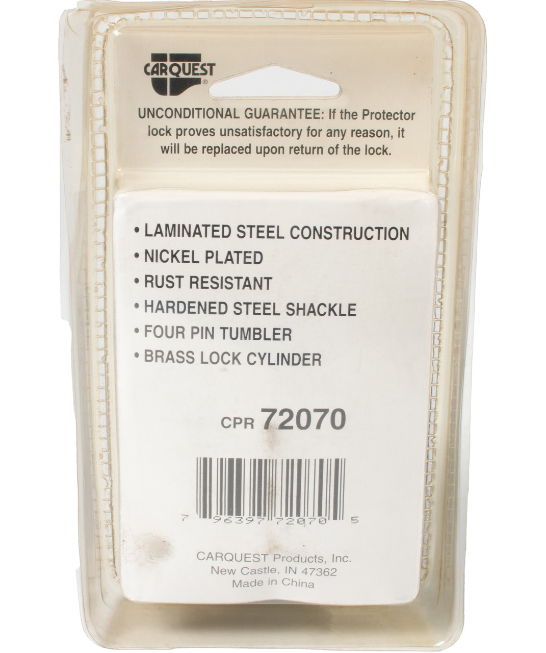 Carquest The Protector CPR Pad Lock 1-1/2 inch Steel Laminated Item Number 72070