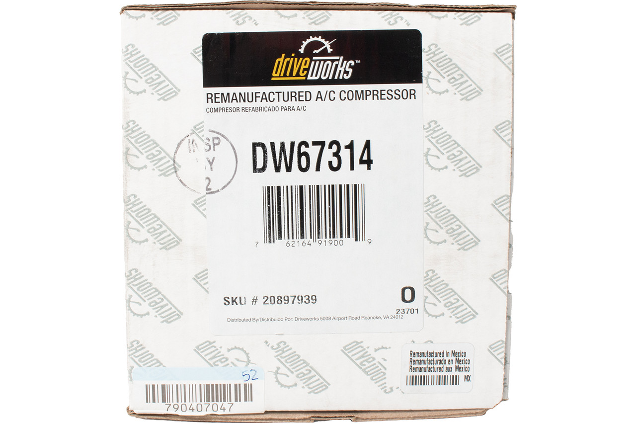 Driveworks Remanufactured A/C Compressor Fit 2004-05 Hyundai Accent Part DW67314