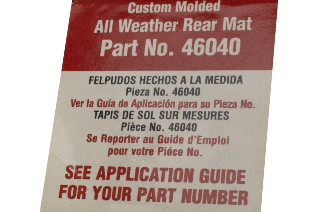 Highland Universal Fit Rear Floor Mat Set 2 Piece Black Rubber Part Number 87051