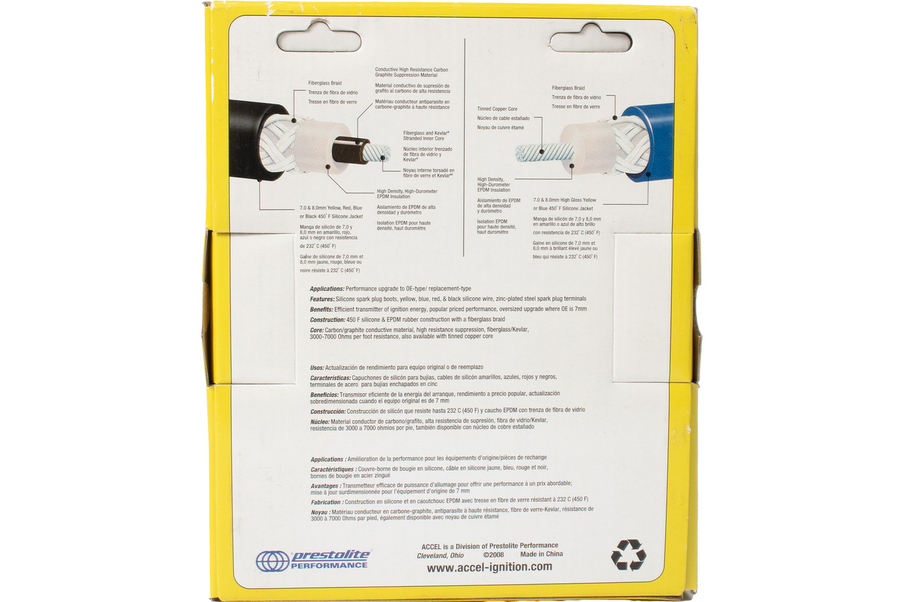 Accel Super Stock Ignition Wire Set Fits 1963-75 Chrysler Dodge Part Number 4072