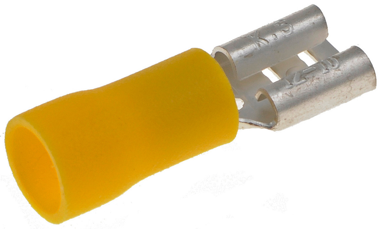 Dorman - Autograde 12-10 Gauge Female Slide Disconnect Terminal, .250 In., Yellow 638-257 Fits -