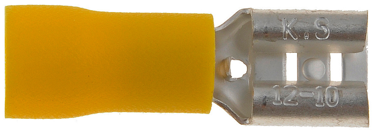 Dorman - Autograde 12-10 Gauge Female Slide Disconnect Terminal, .250 In., Yellow 638-257 Fits -