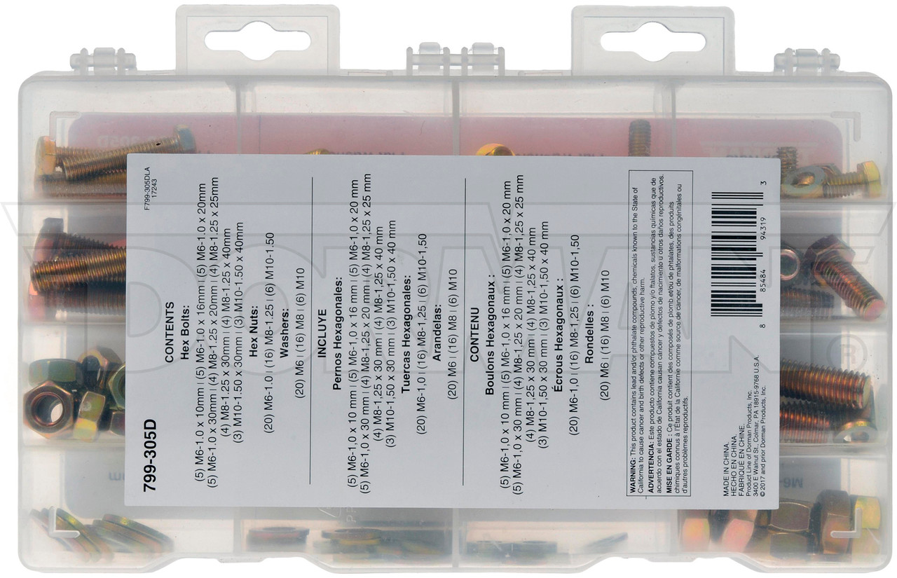 Dorman Pro Pack Metric Class 10.9 Hardware - 126 Pieces 799-305D Fits -