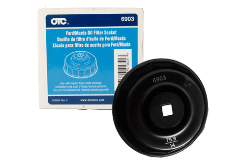 OTC Oil Filter Socket 75.6mm 14 Flutes Fit Ford Mazda 2.3L 4-Cyl Engines OTC6903