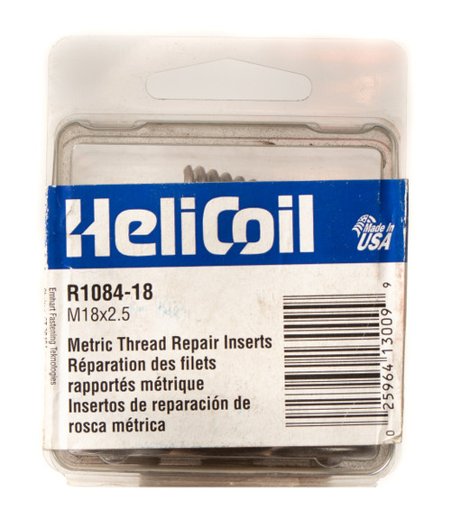 Heli Coil 6 Count Metric Thread Repair Inserts M18 x 2.5 Model Number R1084-18