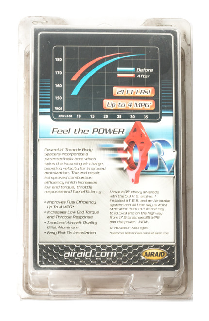 AirAid PowerAid Aluminum Throttle Body Spacer 97-04 Ford F-Series V8 4.6L 400590