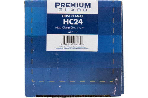 Premium Guard Hose Clamps Clamp Diameter Range 1 Inch - 2 Inch Model Number HC24
